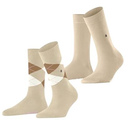 Burlington Everyday Mix Multipack W So cotone fantasia lot de 2 paires, Calzini Donna, Beige Cream 4011, 36-41 Burlington Everyday Mix Multipack W So cotone fantasia lot de 2 paires, Calzini Donna, Beige Cream 4011, 36-41