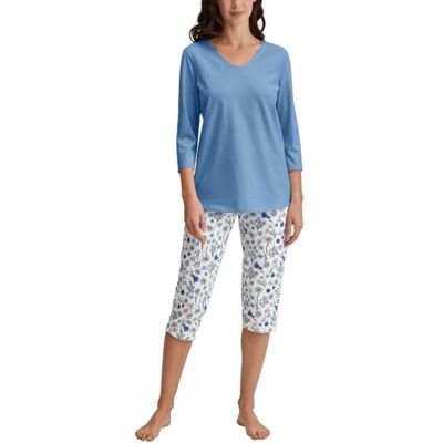 Calida Pigiama Donna 3/4, Riviera Blue, 48-50 Calida Pigiama Donna 3/4, Riviera Blue, 48-50