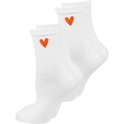 Nur Die Good Vibes 2 paia di calzini unisex da tennis, 35-46, retrò, con strisce, in cotone, traspiranti, morbidi, delicati sulla pelle, bianchi, colorati Nur Die Good Vibes 2 paia di calzini unisex da tennis, 35-46, retrò, con strisce, in cotone, traspiranti, morbidi, delicati sulla pelle, bianchi, colorati