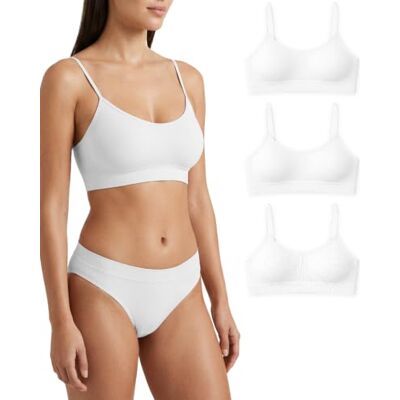 Risalti Reggiseno Senza Ferretto Spalla Stretta 3 pz Bralette Donna Senza Cuciture ed Etichette, Reggiseno Donna in Microfibra Elasticizzata, Brassiere, Top Morbido, Intimo Made in Italy Risalti Reggiseno Senza Ferretto Spalla Stretta 3 pz Bralette Donna Senza Cuciture ed Etichette, Reggiseno Donna in Microfibra Elasticizzata, Brassiere, Top Morbido, Intimo Made in Italy