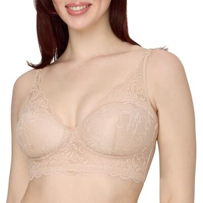 Maidenform Wireless Bralette, Pure Comfort Lace Longline Bra for Women, Convertible Straps Reggiseno Donna Maidenform Wireless Bralette, Pure Comfort Lace Longline Bra for Women, Convertible Straps Reggiseno Donna