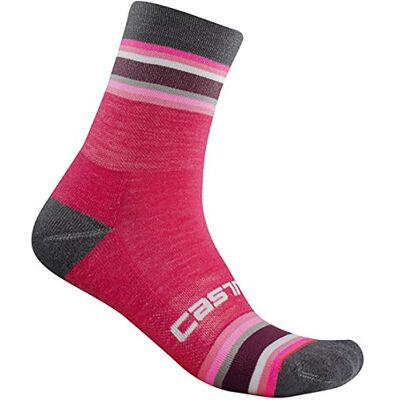 CASTELLI Striscia 13 Sock, Calzini Donna, Electric Magenta, L/XL CASTELLI Striscia 13 Sock, Calzini Donna, Electric Magenta, L/XL