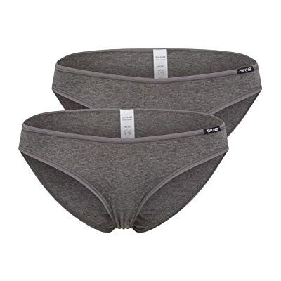 Skiny Advantage Cotton Rio Slip 2er Pack, Brasiliana Donna Intimo Donna, Grigio (Anthra Melange 9599), 48 (Taglia Produttore: 42) Skiny Advantage Cotton Rio Slip 2er Pack, Brasiliana Donna Intimo Donna, Grigio (Anthra Melange 9599), 48 (Taglia Produttore: 42)