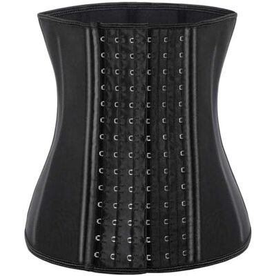 ECOWALSON Corsetto Modellante Waist Trainer da Donna, Corsetto Pancia Piatta, con estensore con Supporti in Acciaio Nero XX-Small ECOWALSON Corsetto Modellante Waist Trainer da Donna, Corsetto Pancia Piatta, con estensore con Supporti in Acciaio Nero XX-Small