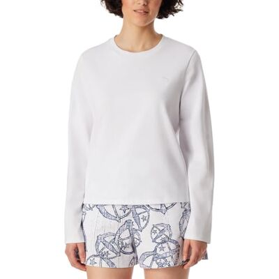 Schiesser Damen Schlafshirt Langarm Rundhals Organic Cotton 150 Years Parte Superiore del Pigiama, Bianco_, 40 Donna Schiesser Damen Schlafshirt Langarm Rundhals Organic Cotton 150 Years Parte Superiore del Pigiama, Bianco_, 40 Donna
