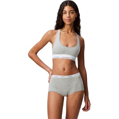 Calvin Klein Donna Reggiseno a Bralette Unlined Sportivo, Grigio (Grey Heather), XS Calvin Klein Donna Reggiseno a Bralette Unlined Sportivo, Grigio (Grey Heather), XS