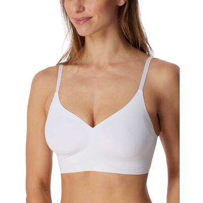 Schiesser Bustier da Donna con Spalline Sottili con Cuscinetti Rimovibili Invisible Soft, Bianco_, 44 Schiesser Bustier da Donna con Spalline Sottili con Cuscinetti Rimovibili Invisible Soft, Bianco_, 44