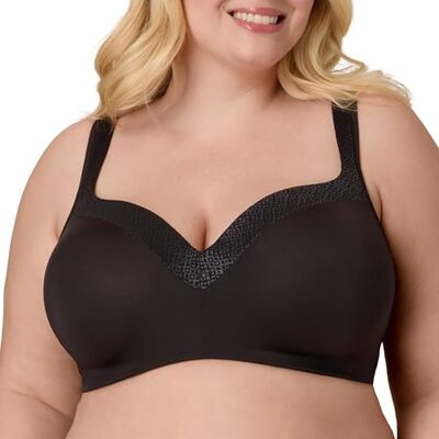 Playtex Balconette Underwire Bra, Plus-Size Bras Available, Full Coverage, Moisture-Wicking, 4802 Reggiseno a t-Shirt, Vestito in Nero, 7D Donna Playtex Balconette Underwire Bra, Plus-Size Bras Available, Full Coverage, Moisture-Wicking, 4802 Reggiseno a t-Shirt, Vestito in Nero, 7D Donna