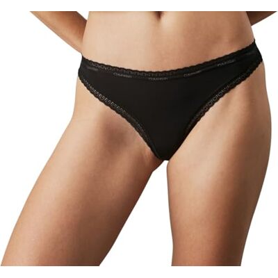 Calvin Klein Thong , Perizoma Donna, Nero (Black), M Calvin Klein Thong , Perizoma Donna, Nero (Black), M