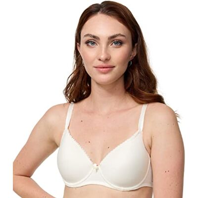 Nur Die Traumweich Bügel-BH besonders weiche Modal Fiber Paddete Cups für einen natürlichen Push-Up Effekt zarte Spitze Damen, Bianco, 4B Nur Die Traumweich Bügel-BH besonders weiche Modal Fiber Paddete Cups für einen natürlichen Push-Up Effekt zarte Spitze Damen, Bianco, 4B