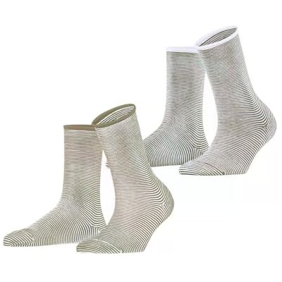 Esprit donna Allover Stripe 2-Pack calzini cotone traspirante Esprit donna Allover Stripe 2-Pack calzini cotone traspirante