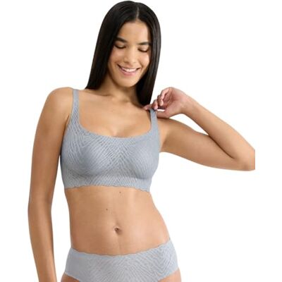 Sloggi Zero Feel Bliss Top T Shirt Bra, Cromato, L Donna Sloggi Zero Feel Bliss Top T Shirt Bra, Cromato, L Donna