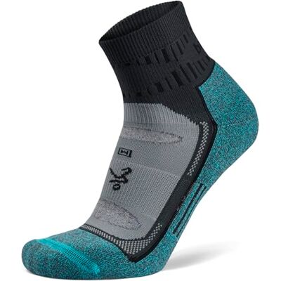 Balega Blister Resist Performance Quarter Calze da Corsa Atletica per Uomini e Donne (1 Paio)-Imbottite, Assorbenti, Punta Senza Cuciture, Vestibilità Ergonomica,Grigio/Blu,Taglia S (EU 36-39.5) Balega Blister Resist Performance Quarter Calze da Corsa Atletica per Uomini e Donne (1 Paio)-Imbottite, Assorbenti, Punta Senza Cuciture, Vestibilità Ergonomica,Grigio/Blu,Taglia S (EU 36-39.5)