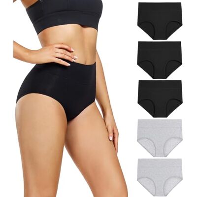 wirarpa Mutande Donna Culotte Vita Alta Slip Cotone Mutantina Elastiche Pantaloncini Post Parto Pacco da 5 Taglia XS wirarpa Mutande Donna Culotte Vita Alta Slip Cotone Mutantina Elastiche Pantaloncini Post Parto Pacco da 5 Taglia XS