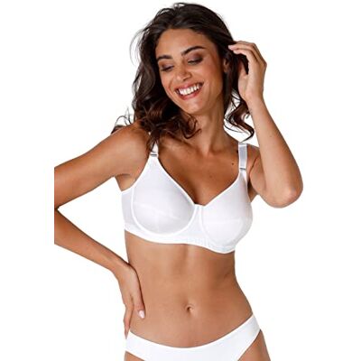 Lovable Reggiseno con Ferretto in Micro con Sottocoppa in Cotone, Non Imbottito, Sostegno e Comfort, Taglie Forti, Art. 4120, Shaping Donna, Bianco, 40 / 6E Lovable Reggiseno con Ferretto in Micro con Sottocoppa in Cotone, Non Imbottito, Sostegno e Comfort, Taglie Forti, Art. 4120, Shaping Donna, Bianco, 40 / 6E