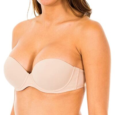 Calvin Klein Donna Reggiseno senza Spalline Strapless Push Up Elasticizzato, Beige (Sand Dune), 1B Calvin Klein Donna Reggiseno senza Spalline Strapless Push Up Elasticizzato, Beige (Sand Dune), 1B
