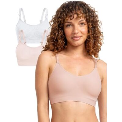 Fruit of the Loom all-Day 360 Stretch Wireless Bra Seamless Design for Reggiseno Donna (Pacco da 2) Fruit of the Loom all-Day 360 Stretch Wireless Bra Seamless Design for Reggiseno Donna (Pacco da 2)
