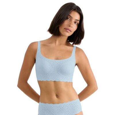 Sloggi Zero Feel Bliss Top T Shirt Bra, Azzurro, XXL Donna Sloggi Zero Feel Bliss Top T Shirt Bra, Azzurro, XXL Donna