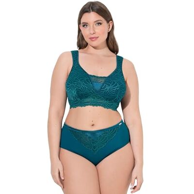 Ulla Popken Donna Taglie Grandi Taglie Forti Plus Size Bralette, Pizzo, Senza Ferretto, Coppa B F Ulla Popken Donna Taglie Grandi Taglie Forti Plus Size Bralette, Pizzo, Senza Ferretto, Coppa B F
