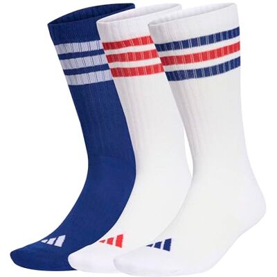 Adidas Unisex Adulto 3STRIPES CUSHIONED SPORTSWEAR CREW SOCKS 3 PAIR PACK, white/mystery ink/pure ruby, 37-40 Adidas Unisex Adulto 3STRIPES CUSHIONED SPORTSWEAR CREW SOCKS 3 PAIR PACK, white/mystery ink/pure ruby, 37-40