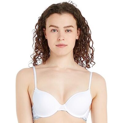 Calvin Klein Modern T Shirt Bra 0000F3784E, Reggiseni sagomati Donna, Bianco (White), 34A Calvin Klein Modern T Shirt Bra 0000F3784E, Reggiseni sagomati Donna, Bianco (White), 34A