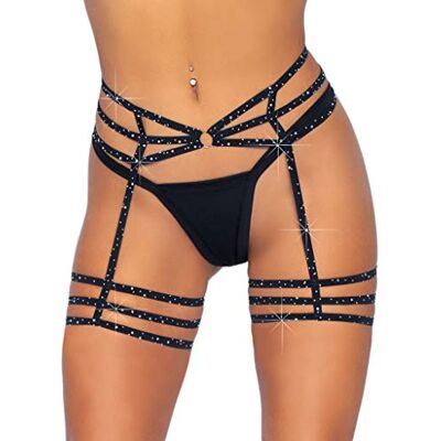 Leg Avenue Women's Elastic Thigh High Garter Suspenders Leg Avenue Women's Elastic Thigh High Garter Suspenders
