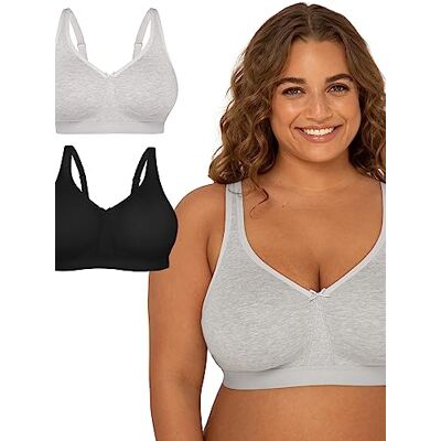 Fruit of the Loom Reggiseno in Cotone Senza Fili Morbido Oltre Le Taglie Forti Reggiseno Altamente Coprente Donna Fruit of the Loom Reggiseno in Cotone Senza Fili Morbido Oltre Le Taglie Forti Reggiseno Altamente Coprente Donna