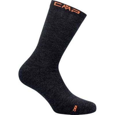 CMP Hiking Wool Sock Mid, Carbone Mel., 39/42 CMP Hiking Wool Sock Mid, Carbone Mel., 39/42