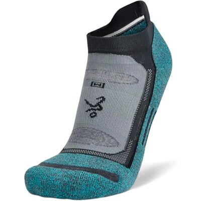 Balega Blister Resist No Show Calze Da Corsa In Mohair: Riduzione Dell'Attrito, Eliminazione Delle Vesciche, Piedi Freschi E Asciutti, Massimo Ammortizzamento,Small (EU 36-39.5),Grigio/Blu Balega Blister Resist No Show Calze Da Corsa In Mohair: Riduzione Dell'Attrito, Eliminazione Delle Vesciche, Piedi Freschi E Asciutti, Massimo Ammortizzamento,Small (EU 36-39.5),Grigio/Blu