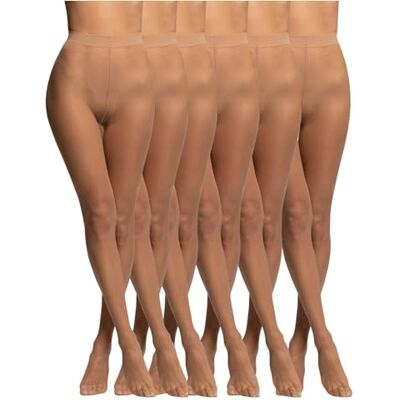 POMPEA 6 Paia Collant Donna 8 Denari, Calze Velate Opache con Cuciture Piatte, Compressione Leggera POMPEA 6 Paia Collant Donna 8 Denari, Calze Velate Opache con Cuciture Piatte, Compressione Leggera