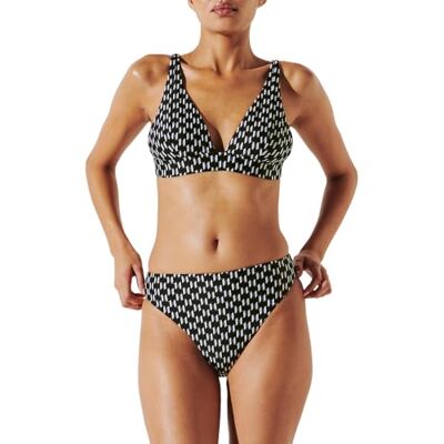 Lagerfeld Donne Monogram Cheeky High Waist Bottom Monogramma KL Nero/Bianco M Lagerfeld Donne Monogram Cheeky High Waist Bottom Monogramma KL Nero/Bianco M