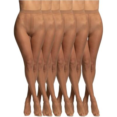 POMPEA 6 Paia Collant Donna 8 Denari, Calze Velate Opache con Cuciture Piatte, Compressione Leggera POMPEA 6 Paia Collant Donna 8 Denari, Calze Velate Opache con Cuciture Piatte, Compressione Leggera