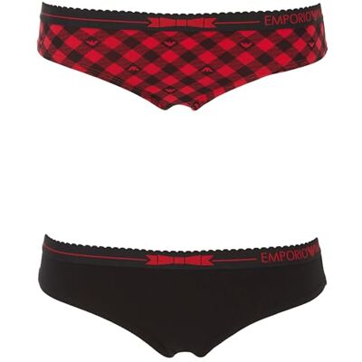 Emporio Armani Tartan Christmas Cotton 2-Pack Brief Emporio Armani Tartan Christmas Cotton 2-Pack Brief
