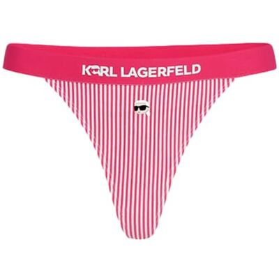 Lagerfeld Donne Ikon Stripe Thong Striscia lampone/bianca XS Lagerfeld Donne Ikon Stripe Thong Striscia lampone/bianca XS