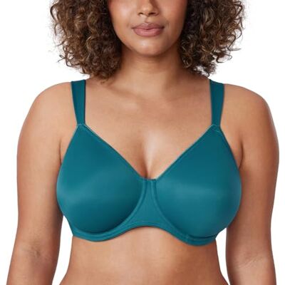 DELIMIRA Donna Reggiseno Minimizer Taglie Forti con Ferretto, Senza Imbottitura, Copertura Completa DELIMIRA Donna Reggiseno Minimizer Taglie Forti con Ferretto, Senza Imbottitura, Copertura Completa