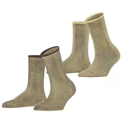 Esprit Allover Stripe Multipack W So cotone fantasia confezione di 2 paia, Calzini Donna, Multicolore Lemonade Chocolate 0400, 35-38 Esprit Allover Stripe Multipack W So cotone fantasia confezione di 2 paia, Calzini Donna, Multicolore Lemonade Chocolate 0400, 35-38