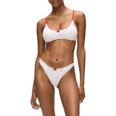 Lagerfeld Donne Karl Hearts all Over Print Thong Lagerfeld Donne Karl Hearts all Over Print Thong