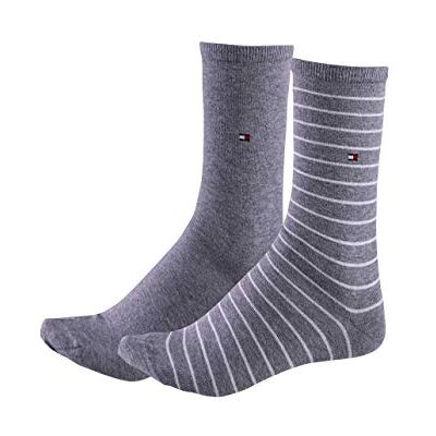 Tommy Hilfiger Classic, Calzini Donna, Grigio 494, 35-38 (Pacco da 2) Tommy Hilfiger Classic, Calzini Donna, Grigio 494, 35-38 (Pacco da 2)