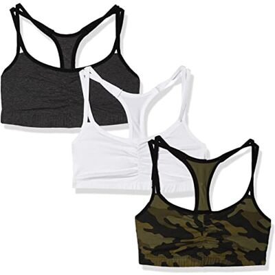 Fruit of the Loom Reggiseno Sportivo in Cotone con Spalline Sottili, Confezione da 3 Pezzi, Colori alla Moda Reggiseno Sportivo Donna (Pacco da 3) Fruit of the Loom Reggiseno Sportivo in Cotone con Spalline Sottili, Confezione da 3 Pezzi, Colori alla Moda Reggiseno Sportivo Donna (Pacco da 3)