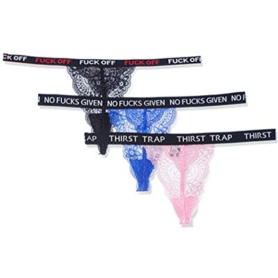 Vibes F*CK Confezione da 3 Tanga Curvy Vibes F*CK Confezione da 3 Tanga Curvy