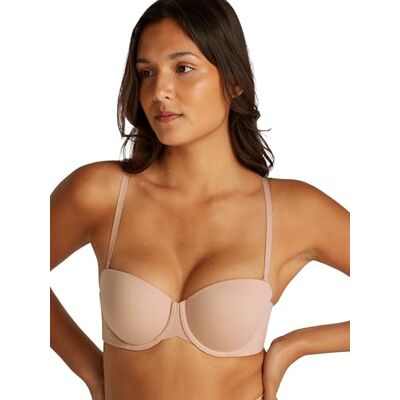 Calvin Klein Donna Reggiseno Senza Spalline Lightly Lined Elasticizzato, Beige (Cedar), 1A Calvin Klein Donna Reggiseno Senza Spalline Lightly Lined Elasticizzato, Beige (Cedar), 1A