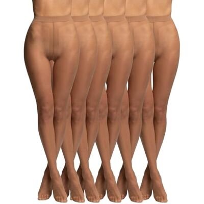 POMPEA 6 Paia Collant Donna 8 Denari, Calze Velate Opache con Cuciture Piatte, Compressione Leggera POMPEA 6 Paia Collant Donna 8 Denari, Calze Velate Opache con Cuciture Piatte, Compressione Leggera