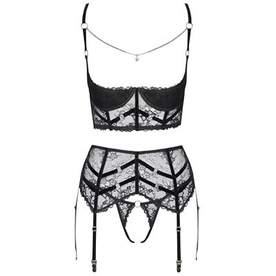 COTTELLI Lingerie Reggiseno da donna con catena, colore: Nero 80B/M COTTELLI Lingerie Reggiseno da donna con catena, colore: Nero 80B/M