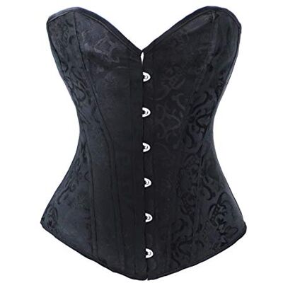 Bslingerie ® Corsetto da donna in ecopelle, Nero, XXL Bslingerie ® Corsetto da donna in ecopelle, Nero, XXL