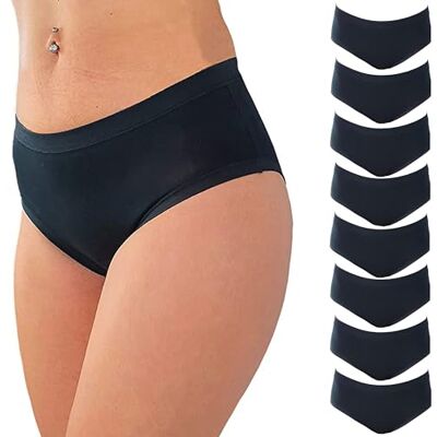 Cotonella Slip Donna Midi con Bordi Extra Comfort, Cotone Bielastico, Bianco, Nero e Fantasie Colorate, Taglie 2/S 6/XXL, Confezione da 3 Pezzi Cotonella Slip Donna Midi con Bordi Extra Comfort, Cotone Bielastico, Bianco, Nero e Fantasie Colorate, Taglie 2/S 6/XXL, Confezione da 3 Pezzi