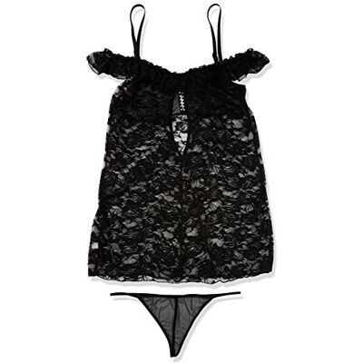 Rupa Softline Softline Collection oversize Chemise Veronica, G-string incluso, colore: nero, formato: XXL Rupa Softline Softline Collection oversize Chemise Veronica, G-string incluso, colore: nero, formato: XXL