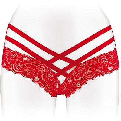 FASHION SECRET Fashion segreto Tanga Rosso aperto Sottile Pizzo/Incrocio di ornements Taglia Unica FASHION SECRET Fashion segreto Tanga Rosso aperto Sottile Pizzo/Incrocio di ornements Taglia Unica