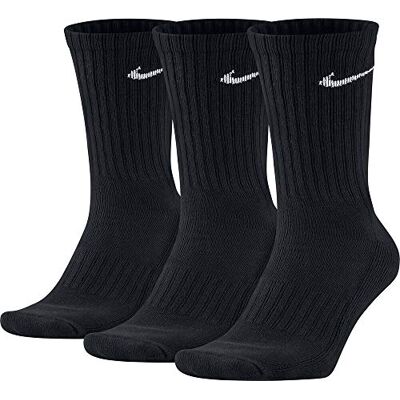 Nike 3PPK Value Cotton Crew Calze, Multicolore (Nero/Blu), L/ 42-46 Nike 3PPK Value Cotton Crew Calze, Multicolore (Nero/Blu), L/ 42-46