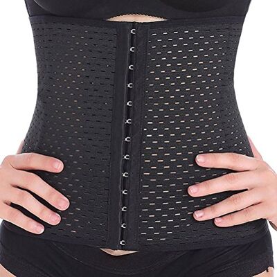 Everbellus Donna Traspirante Bustino Waist Training Corsetto Modellante Intimo Nero X-Large Everbellus Donna Traspirante Bustino Waist Training Corsetto Modellante Intimo Nero X-Large