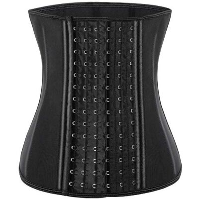 ECOWALSON Corsetto modellante Waist Trainer da donna, corsetto pancia piatta, con estensore con supporti in acciaio nero X-Small ECOWALSON Corsetto modellante Waist Trainer da donna, corsetto pancia piatta, con estensore con supporti in acciaio nero X-Small